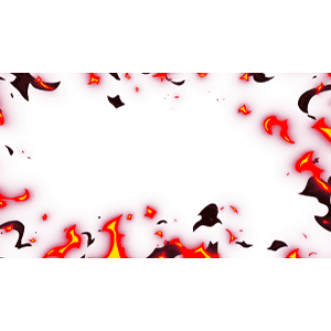 屏幕四周燃烧的火焰