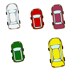 上空视角的汽车 2