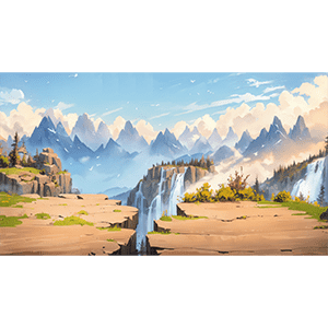 山上的岩石路面